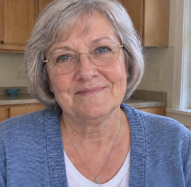 Carol Whitman in her kitchen