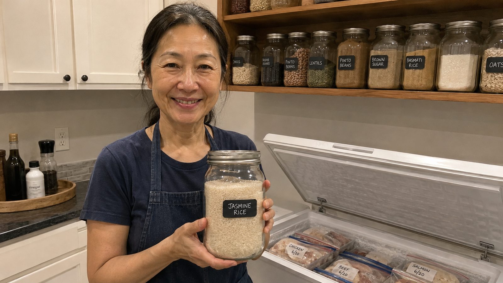 Emiko Tanaka in her kitchen